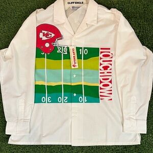 NWT Vintage 1980s Cliff Engle Label - Kansas City Chiefs Touchdown (XL) Shirt